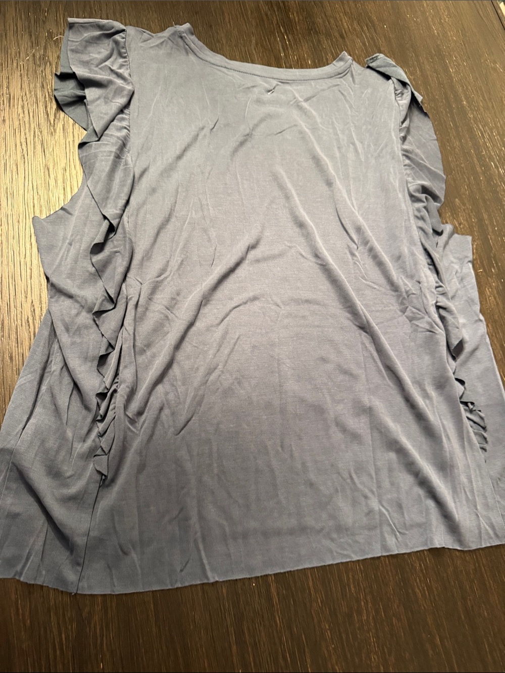 Ariat Ruffle-Trim Tank Top - Slate - Picture 4 of 4